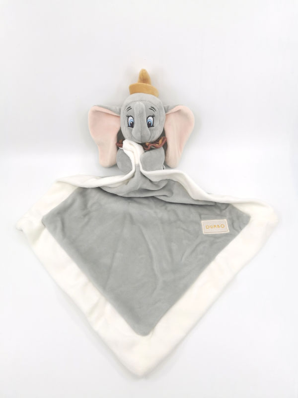  blanket dumbo the elephant grey white 40 cm 